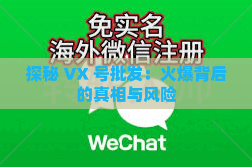 探秘 VX 号批发：火爆背后的真相与风险